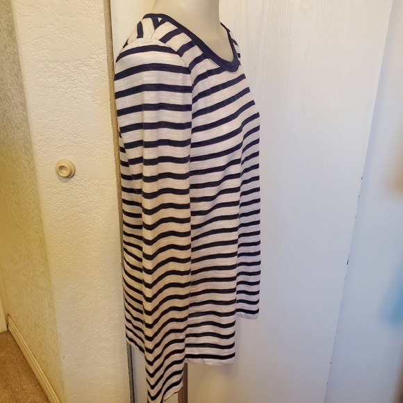 Anthropologie Splendid Striped Navy & White Tee - Picture 4 of 11